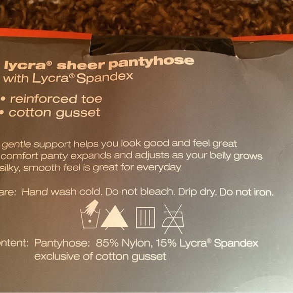 Motherhood maternity lycra sheer pantyhose, color black, size: M - Picture 8 of 12